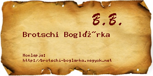 Brotschi Boglárka névjegykártya